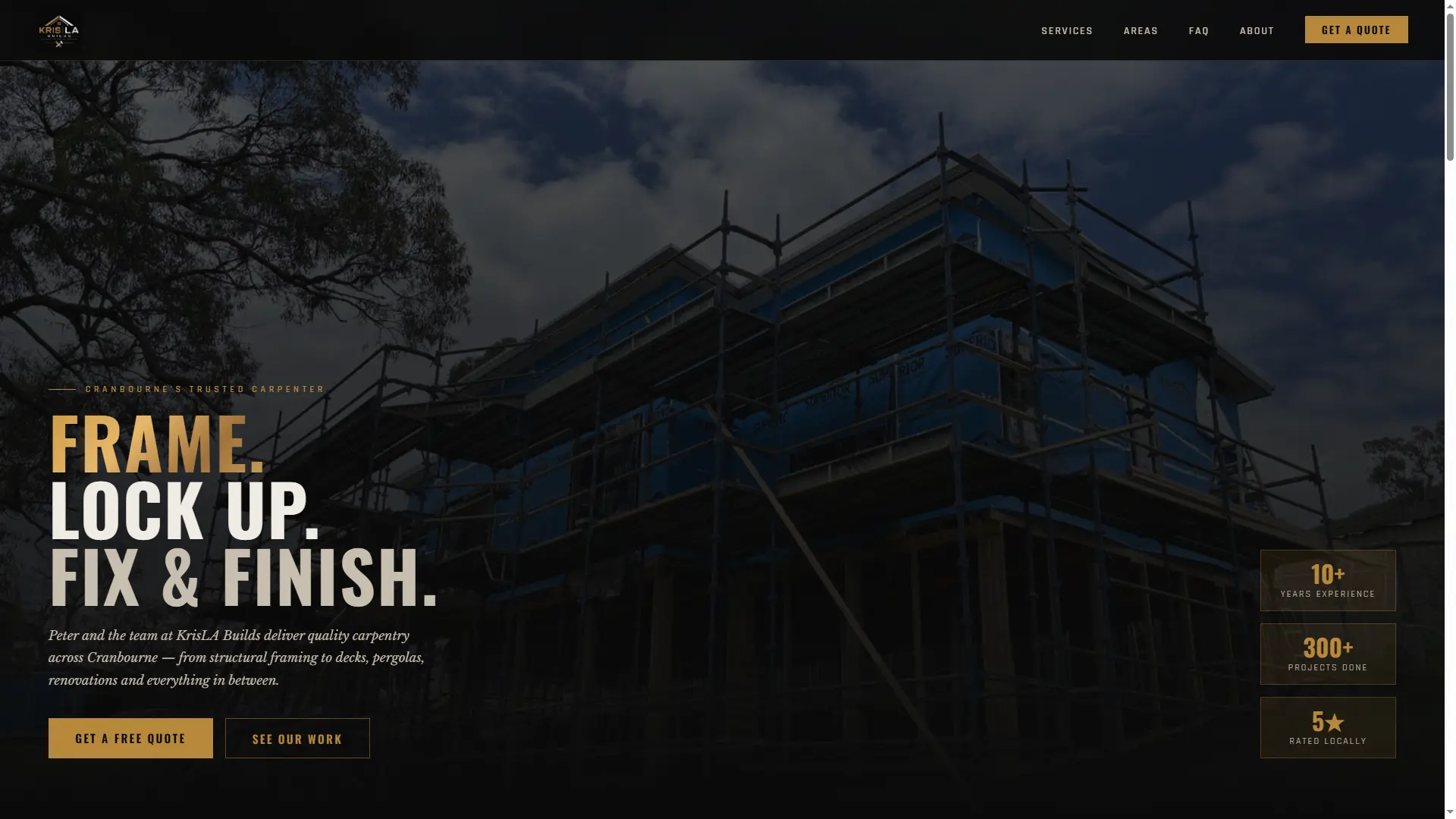 KrisLA Builds website